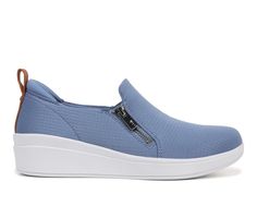 Stay light on your feet all day, every day in these lightweight, machine-washable womens slip-on sneakers. BEST FOR: Casual walking + everyday wear. PERFORMANCE TECH: Exceptional cushioning throughout for standout comfort. MADE FOR WOMEN FIT: Women’s sneakers designed for a woman’s unique foot shape with a narrower heel, roomier toe + softer cushioning. MATERIALS: Soft textured fabric + Padded heel collar. CLOSURE: Slip-on fit with built-in stretch and side zipper + Heel pull tab. INSOLE: Anatom Blue Breathable Slip-on Sneakers, Blue Slip-resistant Synthetic Slip-on Sneakers, Medium Width Slip-on Synthetic Sneakers, Medium Width Synthetic Slip-on Sneakers, Walking Everyday, Blue Breathable Slip-on Synthetic Sneakers, Zipper Heels, Designer Sneakers, Slip On Sneakers