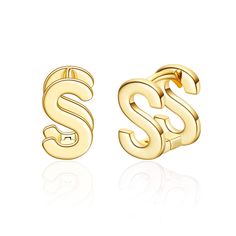 PRICES MAY VARY. Hypoallergenic:Our Dainty Letter Earrings is Comfortable for Your Sensitive ears.14K real gold plated to ensure they are Hypoallergenic Earrings. Initial Stud Earrings:1 Pair of letter earrings for girls women,never out of fashion for classic one. Lightweight, comfortable for sensitive ears, initial studs earrings are perfect for every day and night wear. Perfrct Gift ：Makes a sentimental surprise for any awesome girls. Special gifts for your lover, girlfriend, wife, fiancee, da Initial Stud Earrings, Initial Earrings Studs, Letter Jewelry, Letter Earrings, Initial Earrings, Flat Back Earrings, Letter Design, Women Birthday, Studs Earrings