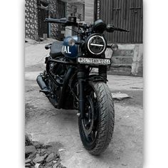 a black and white photo of a motorcycle