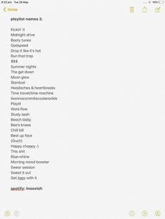 an image of a list on the app