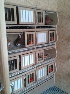 the inside of a doll house with many dolls in it's windows and doors