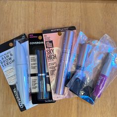 Nwt Bundle 5 Of Maybelline & Cover Girl Products Includes Cover Girl Lash Blast Lash & Brow Serum - Transparent - Full Size Easy Breezy Brow Volumizing Gel - Deep - Full Size Maybelline Sky High Mascara - Very Black - Full Size Lash Sensational - Very Black- .15 Oz The Falsies Lash Lift - Very Black - .15 Oz -5 Maybelline The Falsies Lash Lift, Maybelline Sky High Mascara, Maybelline Sky High, Sky High Mascara, Girl Products, Lash Sensational, Brow Serum, Maybelline Makeup, Cover Girl