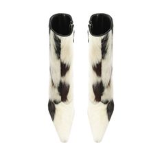 Raffaela Wild Bootie Boot Stand, Fur Heels, Statement Shoe, Shoe Inspo, Fabulous Shoes, Style And Grace, Calf Hair, Black Girls Hairstyles, Leather Booties