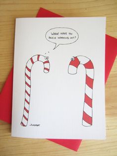 two candy canes with a thought bubble saying what have you done for christmas?