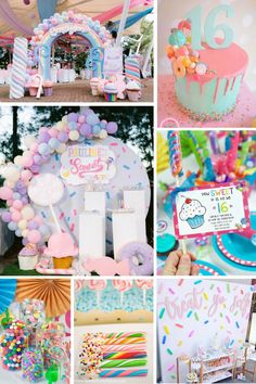 Sweet 16 Candy Theme Party, Candy Theme Sweet 16, Sweet 16 Party Ideas Pastel Colors, Tomboy Sweet 16 Party Ideas, Epic Sweet 16 Party Ideas, Candy Themed Sweet 16 Party, Sweet 16 Pastel Theme, Sweet 16 Photo Booth Ideas, 16th Birthday Party Ideas Sweet 16 Theme Pink