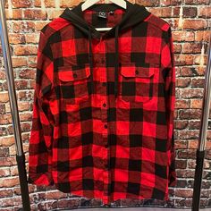 Burnside New Without Tags. Never Worn. Hooded Flannel Shirt Jacket Hoody Colors: Red Black Size: Medium Measures 22” Armpit To Armpit, 26” Sleeve Tags: Lumberjack Please Closely Examine All Of The Images As They Are Part Of The Description. Buyer Accepts As Is No Returns Are Accepted. Bundle With Another Item And Save $$ Thank You For Checking Out This Listing! New To Poshmark? Use My Referral Code Janelane924 And Get $10 When You Join! Hooded Plaid Flannel Shirt, Casual Hooded Flannel Shirt For Winter, Black Flannel Shirt For Streetwear In Winter, Collared Flannel Shirt For Winter Streetwear, Winter Streetwear Collared Flannel Shirt, Red Winter Flannel Shirt With Pockets, Winter Streetwear Flannel Shirt With Pockets, Red And Black Flannel, Hooded Flannel