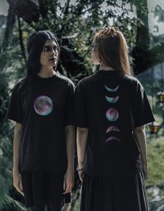 Get 10% off your first order: join.lucidamystica.com Glitch witch moon phase back print on a super-soft, modern fit unisex tshirt in Black. Will become your next wardrobe staple as it goes great with pants, skirts or oversized over leggings. Perfect for yourself or as a gift for your favorite witchy human. Plus sizes available for a roomy fit. Size up for an oversized aesthetic look, size chart found in images. + Printed on Bella + Canvas 3001 unisex tshirt in Black + Retail fit + 100% Soft cott Black Moon Print Graphic Tee, Black Graphic Tee With Moon Print, Black Short Sleeve T-shirt With Moon Print, Short Sleeve Moon Print T-shirt For Streetwear, Mystical Black Top With Graphic Print, Mystical Black Tops With Graphic Print, Oversized Aesthetic, Alt Aesthetic, Goth Shirt