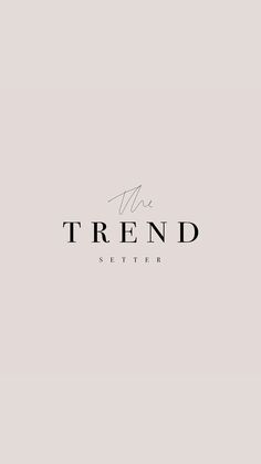 the trend logo is shown in black and white