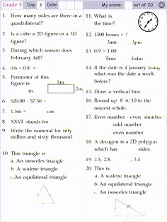 two worksheets with different angles and numbers