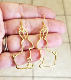 Easter Jewelry Gift For Pierced Ears, Easter Gift Jewelry For Pierced Ears, Rabbit Jewelry, Handwritten Gifts, Rabbit Earrings, Easter Jewelry, Easter Earrings, Rabbit Rabbit, Bunny Earrings