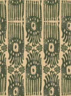 an old wallpaper with green and white designs