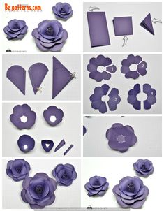 how to make paper flowers that look like they have been cut out and put together