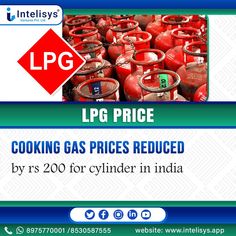 cooking gas prices reduced by rs 200 for cylinder in india - lpg price list