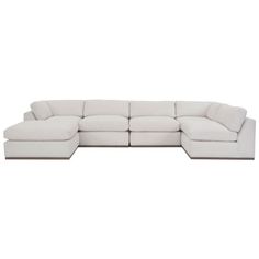 a large white sectional couch on a white background