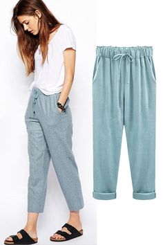 Womens Elastic High Waist Baggy Loose Casual Harem Nine Pants Trousers Plus Size women pants casual, women pants work, women pants suits, women pants suits, women pants short, women pants pattern, carhartt women pants, women pants 2019, women pants 2020, women pants fashion, women pants trousers, women pants jeans, women pants wide leg, women pants casual street styles, women pants casual simple, women pants #fashion #trends #styles #clothes #fashionista #shopping #dress #women Minimalisticky Chic, Trousers Plus Size, Pants Outfit Casual, Mode Abaya, Summer Pants, Work Outfits Women, Women Pants Casual