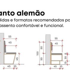 the diagram shows how to make a chair with measurements for each seat and footrest