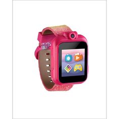 The PlayZoom Kids Smartwatch is both educational and fun, being a gift that keeps on giving! It comes with features such as a swivel camera, gallery, customizable clock faces, 30 learning and active games, sound animations, and so much more! This exciting smartwatch is a great present for all kids as it allows them to grow, keeps them engaged, and enables an interactive experience daily. Plus the PlayZoom doesn't connect to a cellular device and comes with an In Case of Emergency (ICE) Card on t Clock Faces, Pink Cases, Glitter Print, Gps Tracking, Rainbow Glitter, In Case Of Emergency, Clock Face, Watch Movement, Pastel Rainbow