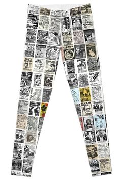 Super stretchy and durable polyester full-length leggings. Vibrant high-quality sublimation print across the front and back. Size range XXS-XL. These are some original punk show flyers from the 1980's from various music venues. Alternative Style Bottoms With Graphic Print, Alternative Style Graphic Print Bottoms For Alternative Fashion, Grunge Leggings For Streetwear, Punk Rock Flyers, Punk Show, Punk Flyers, Punk Music, Vintage Punk, Music Venue