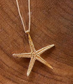 Gold Gold Starfish Necklace | Karen Kane Gold Starfish Charm Jewelry, Gold Starfish Necklace With Lobster Clasp, Gold Nautical Jewelry With Star Charm, Ocean-inspired Gold Jewelry With Star Charm, Gold Pendant Jewelry With Starfish Charm, Starfish Necklace Gold, Fish Pendant, Starfish Pendant, Starfish Necklace