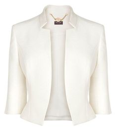 White Winter Jacket, White Cropped Jacket, Lace Top Dress, Coat Design, Phase Eight, Blazer Outfits, White Jacket, Blazer Fashion