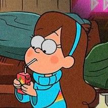 an animated image of a woman drinking from a cup with a straw in her mouth