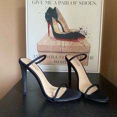 This Is A Sexy Shoe That Will Dress Up Any Outfit. They Are Size Uk5 Which Is Us7. Comes With Extra Heel Lifts. Fitted Open Heel Shoes For Night Out, Fitted Open Heel Heels For Night Out, Fitted 4-inch Heels For Club, High Heel Shoes For Going Out, Chic Synthetic Heels For Club, Ego Shoes, Helix, Shoes Women Heels, Shoes Heels