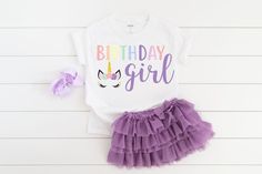 Unicorn Girl Birthday Shirt Unicorn Party Unicorn Birthday | Etsy Body Suit With Shorts, Unicorn Birthday Party, Birthday Girl Shirt, Shirt Girl, 4th Birthday Party, Clothing Mockup, Kids Graphic Tees, Design Artwork, Birthday Themes