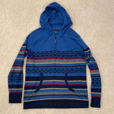 Size: Medium Sweater Hoodie Colorful Hoodies, Sweater Hoodie, Color Blue, Man Shop, Mens Shirts, Sweatshirts Hoodie, Size Medium, Sweatshirts, Blue