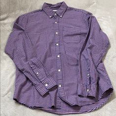 Nwot Gap Button Down Standard Fit Stretch. Small From A Smoke/Pet Free Home Purple Shirt With Button Cuffs Long Sleeve, Purple Shirt With Button Cuffs And Long Sleeves, Purple Long Sleeve Shirt With Button Cuffs, Gap Cotton Shirt With Button Cuffs, Preppy Cotton Shirt With Button Closure, Gap Cotton Shirt With Buttons, Preppy Cotton Button-up Shirt, Preppy Cotton Shirt With Buttons, Classic Gap Tops With Buttons