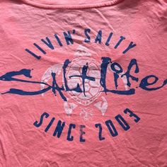 Womens Salt Life Round Neck Long Sleeve T-Shirt Nwt Thanks For Stopping By B2 Salt Shirt, Salt Life Stickers, Pink Soft-washed T-shirt With Crew Neck, Salt Life Shirt, Salt Life Shirts, Save The Ocean Tshirt, Pink Soft-washed Crew Neck Top, Soft-washed Pink Crew Neck Top, Pink Soft-washed Graphic Tee