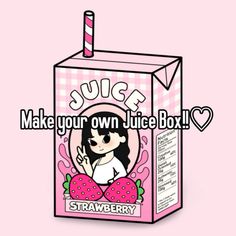 a carton of juice with the words make your own juice box