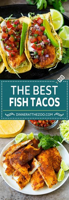 the best fish tacos with limes and cilantro