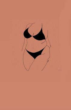 Plus Size Wallpaper Aesthetic, Fat Woman Aesthetic, Curvy Body Line Art, Feminine Line Art, Mujeres Tattoo, Mini Toile, Black Girls With Tattoos, Silhouette Tattoos