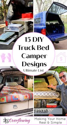 truck bed camper designs that are easy to make