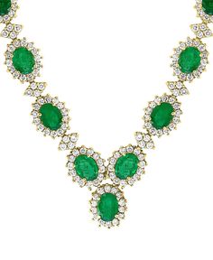 Luxury Oval Emerald Necklace With Brilliant Cut, Exquisite Oval Emerald Necklace For Formal Occasions, Luxury Oval Emerald Necklace For Anniversary, Formal Oval Emerald Necklace With Diamond, Oval Hallmarked Emerald Necklace For Formal Occasions, Formal Oval Hallmarked Emerald Necklace, Formal Hallmarked Oval Emerald Necklace, Formal Oval Emerald Necklace, Hallmarked, Oval Emerald Diamond Necklace For Anniversary