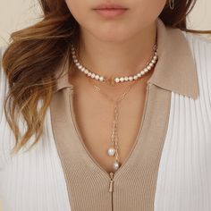 The classic pearl necklace…upgraded. Choose between round or baroque genuine freshwater pearls handmade with silk thread. Featuring a toggle clasp pendant that makes a stunning choker. Luxury Classic Necklaces With Toggle Clasp, Elegant Pearl Toggle Necklace For Gift, Elegant Adjustable Clavicle Chain Toggle Necklace, Elegant Toggle Necklace With Pearl Chain For Gifts, Elegant Pearl Chain Toggle Necklace As Gift, Elegant Pearl Chain Toggle Necklace For Gift, Elegant Choker Toggle Necklace, Elegant Toggle Clasp Choker Necklace, Chic Pearl Drop Choker Necklace