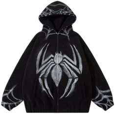 spider web furry jacket Warm Hooded Jacket For Winter Streetwear, Warm Hoodie For Streetwear, Warm Hoodie Outerwear For Streetwear, Winter Fleece Hooded Jacket For Streetwear, Winter Streetwear Hooded Jacket With Fleece Lining, Winter Fleece-lined Hooded Jacket For Streetwear, Fleece-lined Hoodie For Streetwear, Warm Black Hoodie For Winter, Cozy Hooded Outerwear For Streetwear