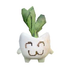 a plant that is in the shape of a cat with its eyes closed and tongue out