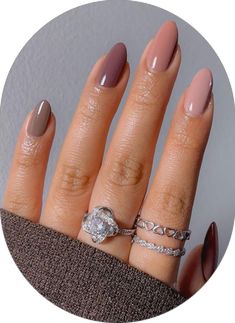 Mauve Nails, Fall Nail Trends, Fall Gel Nails, Gradient Nails, Oval Nails, Neutral Nails, Dipped Nails, Chic Nails, Nude Nails