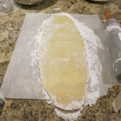 the dough is ready to be baked on the counter