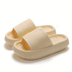 Material:EVAPatterned:Solid colorType:Slip-onAll-season:SummerPrinting Type:No PrintingItem ID:PH59219 White Flat Slip-ons For Summer, White Slip-ons For Beach In Spring, Comfortable Slip-ons For Summer Vacation, Comfortable Flat Slip-ons For The Beach, Summer Beach Flat Slip-ons, Comfortable Slip-on Sandals For Leisure, Comfortable Open Toe Platform Slippers For Summer, Beige Non-slip Slides For The Beach, Lightweight Open Toe Summer Slippers