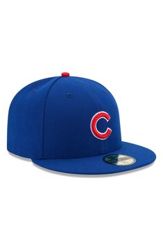 Get ready for the next big game with this Chicago Cubs Authentic Collection On Field 59FIFTY fitted hat from New Era! Material: 100% Polyester High Crown Structured fit Flat bill Fitted Contrasting underbill Six panels with eyelets Raised embroidery Surface washable Officially licensed Imported Brand: New Era Throwback Curved Brim Hats For Baseball Season, Throwback Baseball Cap For Baseball Season, Sports Event Fitted Hat With Flat Brim, Throwback Curved Brim Hats For Sports Events, Curved Brim Fitted Hat For Baseball Season, Throwback Baseball Cap For Baseball Season With Curved Brim, Baseball Season Fan Merchandise Flat Brim Hat, Throwback Fitted Hat With Flat Brim For Sports Events, Throwback Flat Brim Fitted Hat For Sports Events