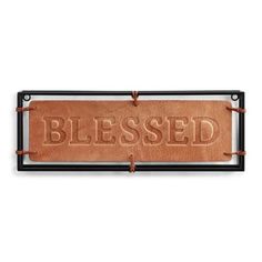 a plaque that says,'blessed '