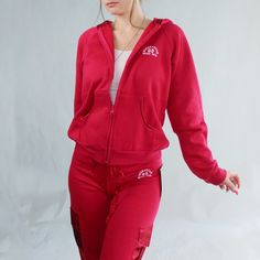 Mudd Sports VIntage Y2k Deadstock NWT Tracksuits! INSANE!! Super Star Mudd Diva Red Tracksuit, comfy sweatshirt material with satin cargo pocket details on low rise flare pants, and satin lined hood! Literally unbelievable. size MMediumBust: 38"Waist (sweatshirt): 38"Waist (pants): 33 1/2"Hips: 38 1/2"Rise: 8" Inseam: 33" Y2k Tracksuit, Red Tracksuit, Blue Tracksuit, Comfy Sweatshirt, Waist Pants, Pocket Detail, Pastel Blue, Flare Pants, Athletic Jacket