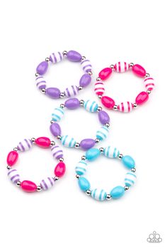 Bracelets in assorted colors. Featuring striped and solid patterns, the color of this stretchy bracelet is a shade of blue.

 Sold as one stretch bracelet. Stretchy Beaded Bracelet, Bracelet Pack, Solid And Striped, Kids Bracelets, Bracelet Kits, Paparazzi Accessories, Stretchy Bracelets, Layered Bracelets, Pink Rhinestones