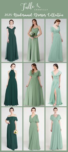 the bridesmaid dresses are all different colors and sizes, but they have no sleeves