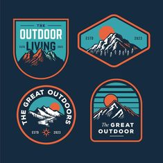 four badges for the great outdoors