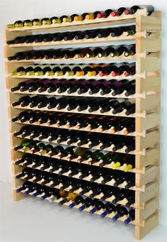 12X Bottles Pine Wood Modular Wine Rack Stackable (12 Bottles per Row) - sfDisplay.com Wine Collection Display, Stackable Wine Racks, Wine Rack Cabinet, Wine Rack Storage, Cellar Design, Wood Wine Racks, Wine Display, Diy Wine, Wine Racks