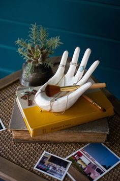 Ceramic Hand Ring Holder - Chapin Furniture Occasional Makeup, Hand Ring Holder, 3d Tiskárna, Handmade Signs, Tanah Liat, Keramik Design, Ceramic Hand, Ceramic Rings, Hand Ring