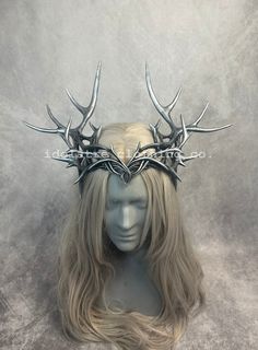 Grunge Goth Aesthetic, Antler Crown, Faerie Costume, Tacoma Wa, Grunge Goth, Costume Hats, Fantasy Clothing, Headdress, Antlers